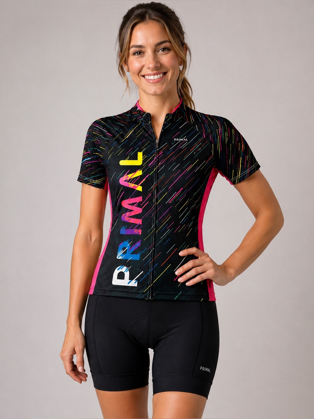 Primal Women’s Black & Pink Cycling Jersey